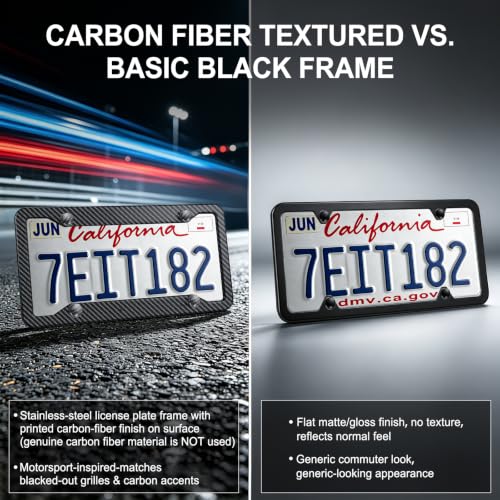 Carbon Fiber License Plate Frames (Carbon Fiber Wide)