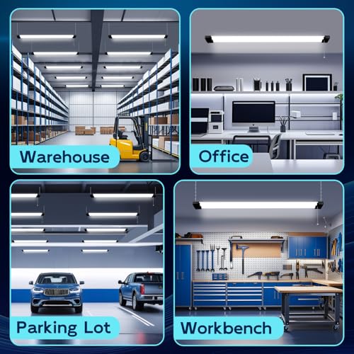 4FT Linkable LED Shop Light for Garage (Black / 4ft-60w)