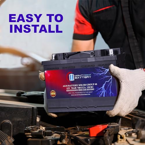 MM H6 Start and Stop Car BCI Group Size 48 12V 70 AH (Group 48)
