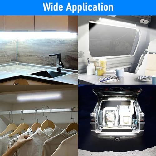 2PC 12V LED Interior Light Bar 6500K 700LM with Switch for RV Van (2PCS DIY Switch)