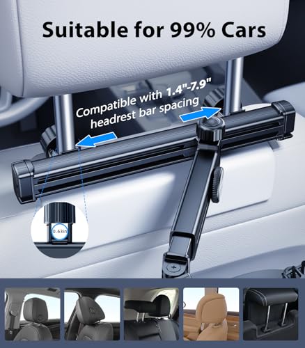Long Arm Dual Head Car Cooling Fans for Back Seat for Kids (Battery Powered-Long Arm)
