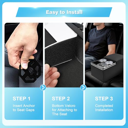 Center Console Universal with Wireless Fast Phone Charging (Chairging-Black)