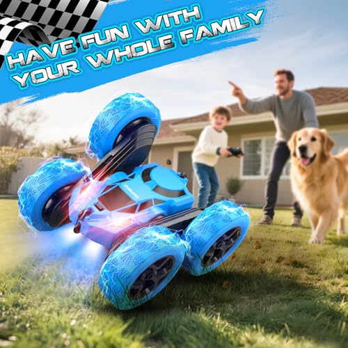 Remote Control Car RC Stunt Car for Kids (Blue)