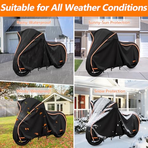 Motorcycle Cover for Kawasaki Ninja 400 (Black / for Kawasaki Ninja)