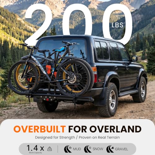 Platform 2 EBike Rack for Car Hitch Bike Rack for SUV RV Trucks Carrier Bicycle Car Racks 2 (ALUMINUM RACK WITH RAMP)