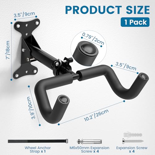 Bike Wall Mount (1 pack / Double hook quick release)