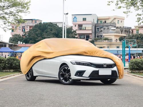 Heavy Duty Outdoor Car Cover Custom Fit for 2016 (Custom Fit Civic / brown)