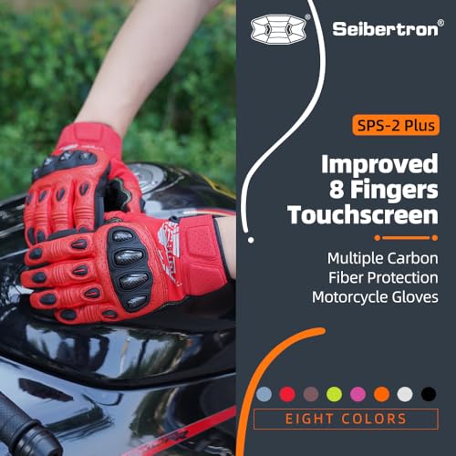 SPS 2 Plus Unisex Touchscreen Road Racing Motorcycle MTB Sports Gloves Also fit BMX MX ATV Mountain Bike Bicycle Cycling Off (Red Sps-2 Plus / 3XL Adult)
