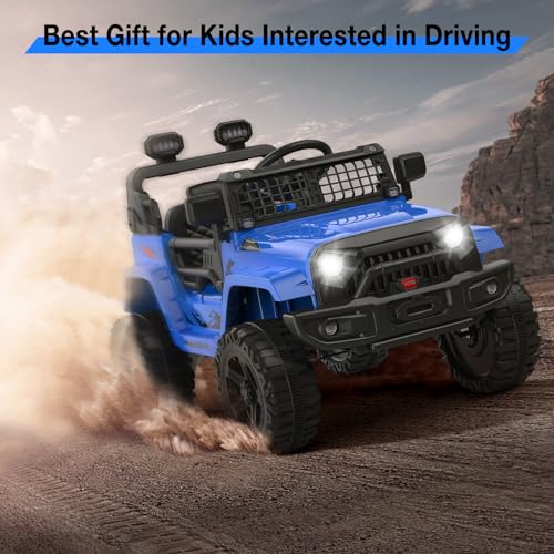 12V Kids Electric Ride On Truck Car w (Blue)