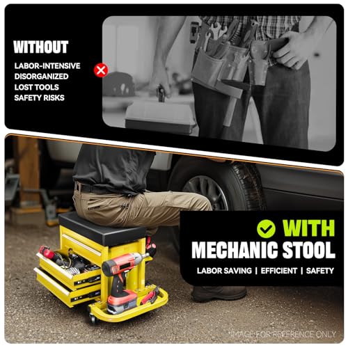 Mechanic Rolling Seat (Yellow)