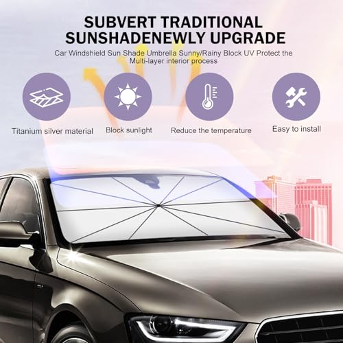 1 PC Windshield Sun Shade Umbrella (1 PC / Silver)