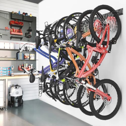 Bike Storage Rack (64in for 6 Bikes & 6 Helmets)