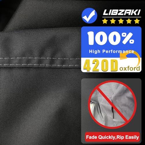 Trike Cover Motorcycle Cover Heavy Duty 420D Waterproof for Trike Models Harley Davidson freewheeler (Black / 115" - Trike)