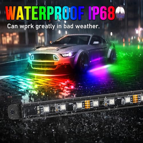Car Led Underglow Lights Aluminum Dream Chasing Color Accent Light Bar