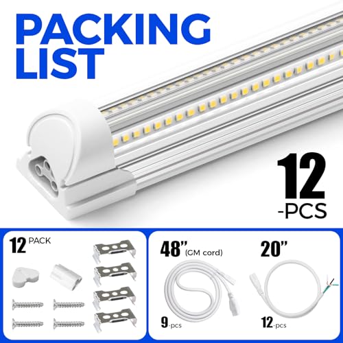 T8 LED Shop Lights 8FT (5000K / 8ft-12 Packs-100w)