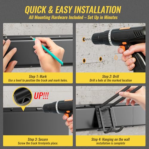 Garage Tool Rack Wall Mount (48 inch)