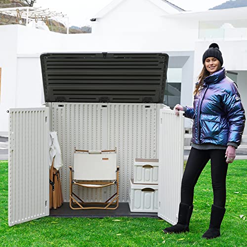 Large Horizontal Storage Sheds (White)