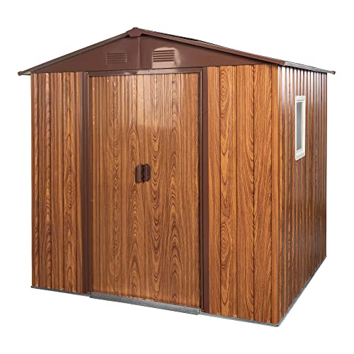 6x6 FT Outdoor Storage Shed (6x6 FT/Window / Coffee)