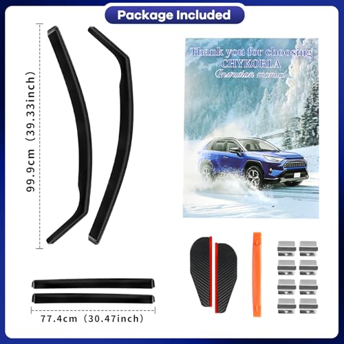 in Channel Rain Guards Fit for Subaru Ascent 2019 2020 2021 2022 2023 2024 2025 2026 (For 2019-2026 Ascent)