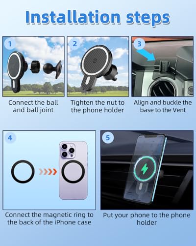 Car Phone Mount for Toyota Tundra 2014 (Tundra 2014-2021 / Magsafe+ Wireless Charger)