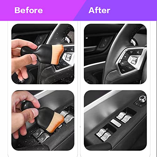 Car Interior Detailing Brush (Black&white With Cap)