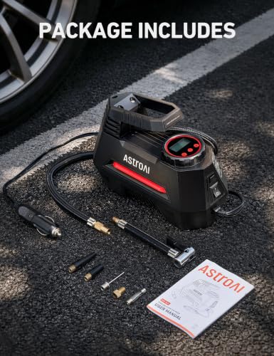 AIRUN H Tire Inflator Portable Air Compressor (Large / Red)
