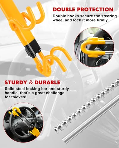 Steering Wheel Lock (Yellow)