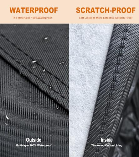 Car Cover Waterproof All Weather for SUV Automobiles UV Protection Snowproof Rain Sun with Door Zipper Full Exterior Outdoor Full Car Cover Universal Fit Up to 185" (Orange / S2: Fit SUV-Length Up to 185")