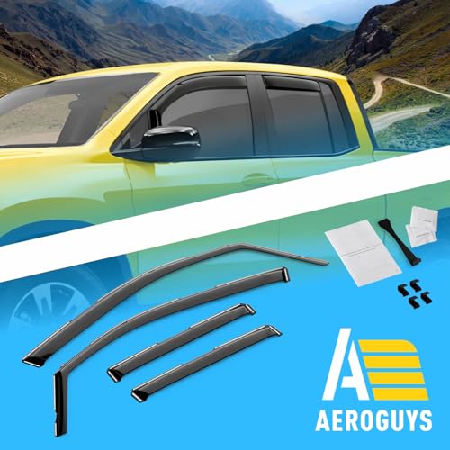 Extra Durable Window Deflectors in (For Honda Ridgeline 17-26)