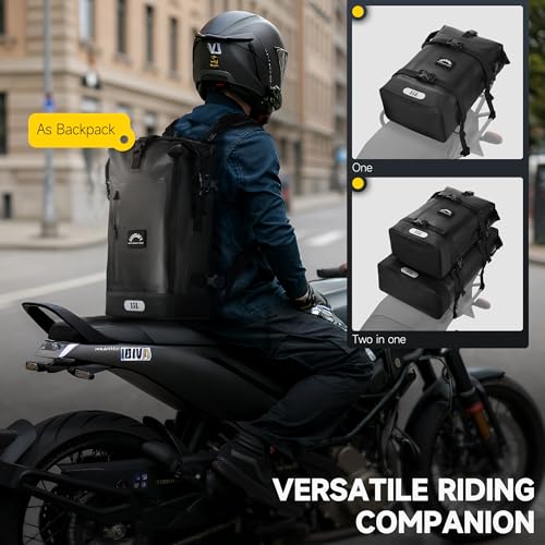 Motorcycle Tail Bag (Classic Black / 15L)