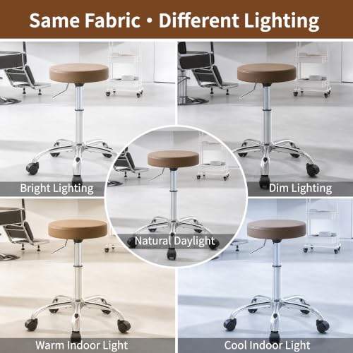 Salon Rolling Chair (Coffee Brown / No Back & Footrest)