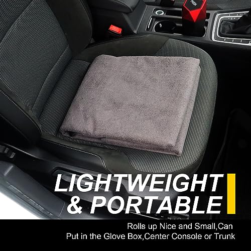 Back Seat Cover for Car Trucks Van SUV Jeep (Rear Bench Seat Towel / Grey)