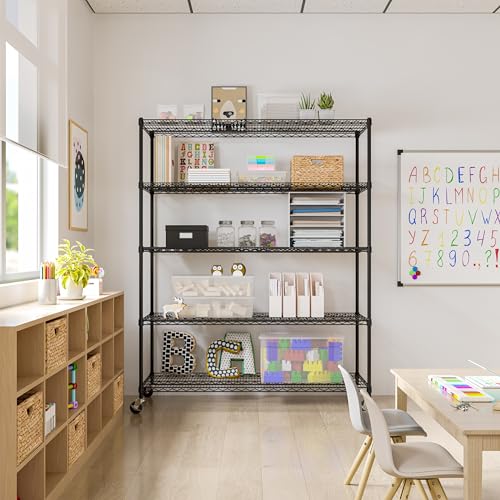 UltraDurable 5 (Black / 5-Tier Shelving, 60" W x 24" D)