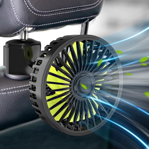 USB Car Seat Fans for Backseat (Small / Green)