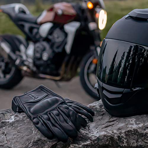 Motorcycle Gloves for Men (Small / Black(Upgrade))
