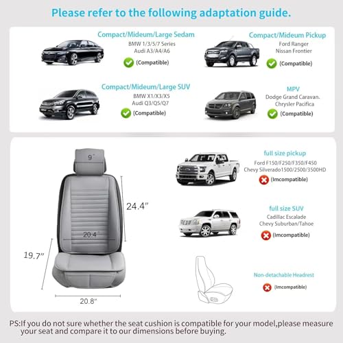 2pc Car Seat Covers (Gray / 2x Front Seat Covers)