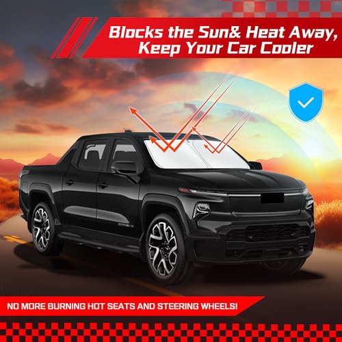 Windshield Sun Shade for Chevy Silverado EV (for Chevy Silverado EV 2024-2026 2027)