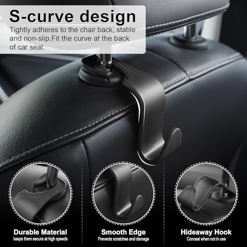 Car Seat Headrest Hook (Black)