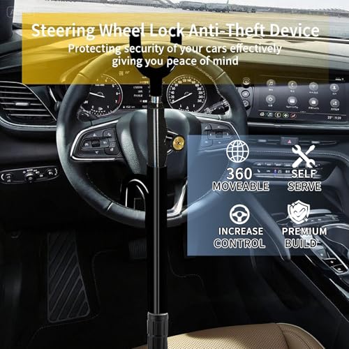 Heavy Duty Steering Wheel Lock (Black)