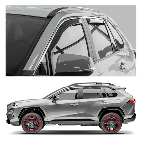 Window Deflectors Smoke Tinted in (For RAV4 19-25)