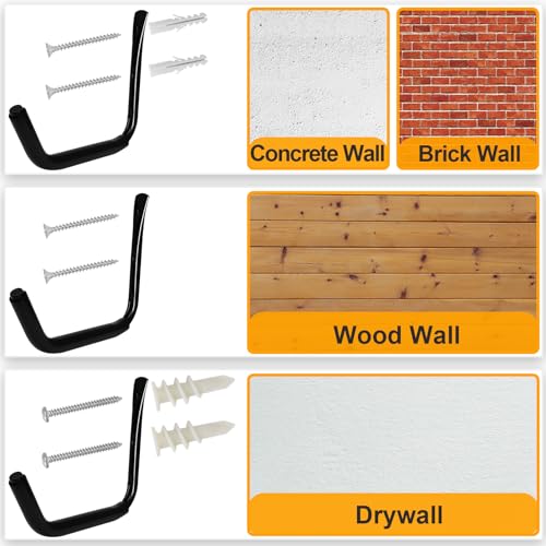 15" Heavy Duty Garage Storage Hooks (15''-8pcs)