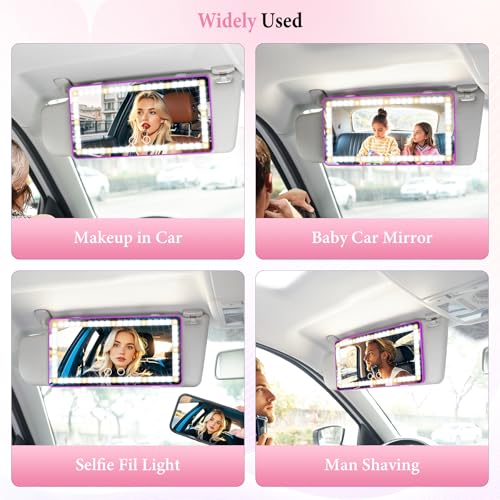 Car Sun Visor Vanity Mirror (Purple / 1PCS)