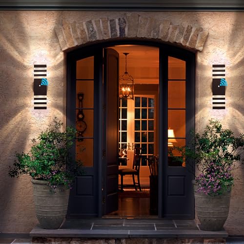2 Pack Outdoor Light Fixtures (Brown / 3 Layer - 15 Inch)