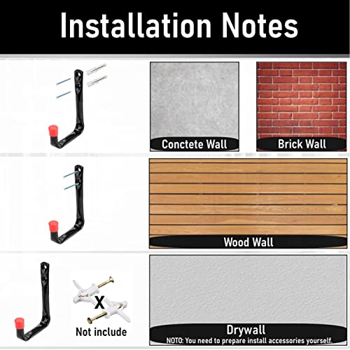 12 Pack Garage Hooks (4.7 Inch x 3.5 Inch)