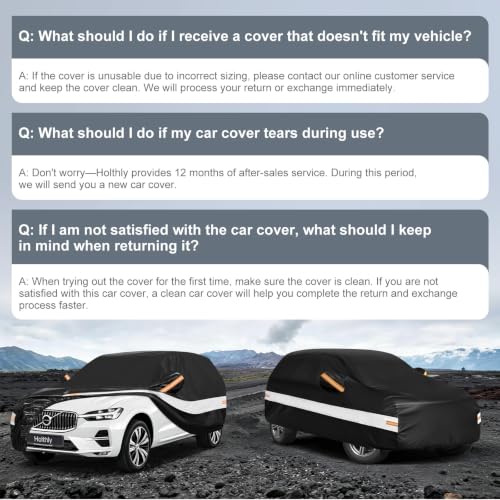 10 Layers SUV Car Cover Custom Fit for Volvo XC60 (Black Gray / Custom Fit for Volvo XC60)