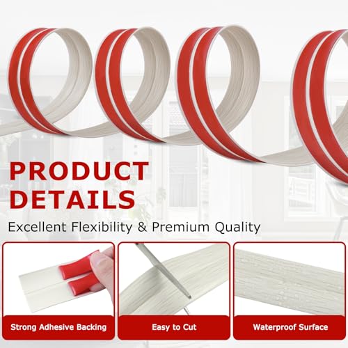 Wall Corner Protector Peel and Stick Corner Trim Molding (0.8 In x 10 Ft / Beige Wood)
