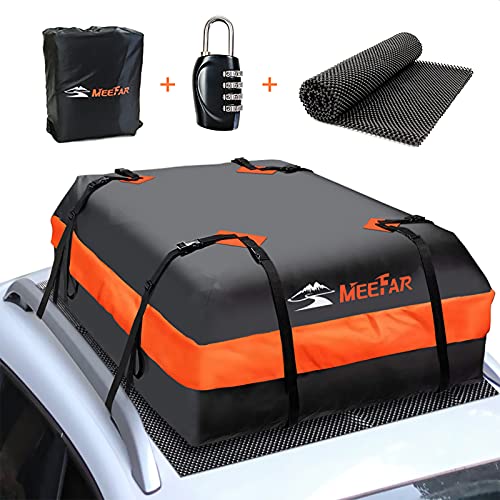 Car Roof Bag Rooftop Cargo Carrier Bag Waterproof 15 Cubic Feet roof Cargo (15 Cubic Feet)