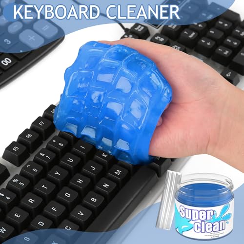 Car Cleaning Gel Car Cleaning Putty Car Putty Car Interior Cleaner Car Slime Car Detailing Kit Car Accessories Gifts for Men Women Stocking Stuffers Blue (Blue)