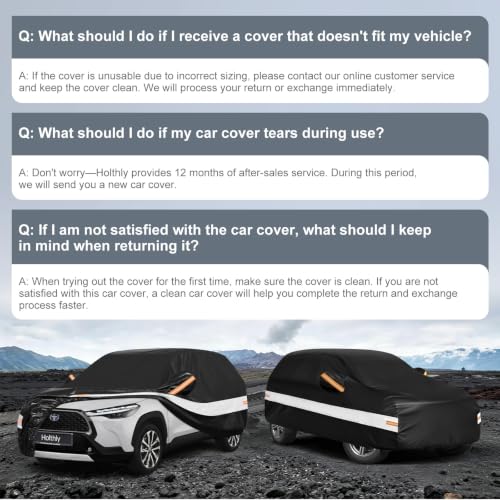 10 Layers SUV Car Cover Custom Fit for Toyota Corolla Cross (Black Gray / Custom Fit for Toyota Corolla Cross)