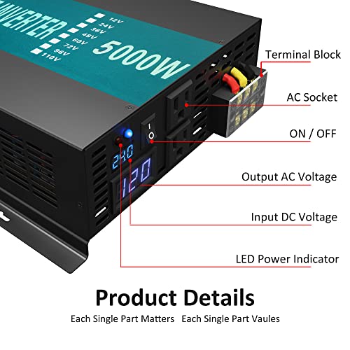 Pure Sine Wave 5000W (5000W 24V)